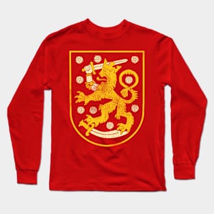 Vintage Distressed Coat of Arms of Finland Long Sleeve T-Shirt